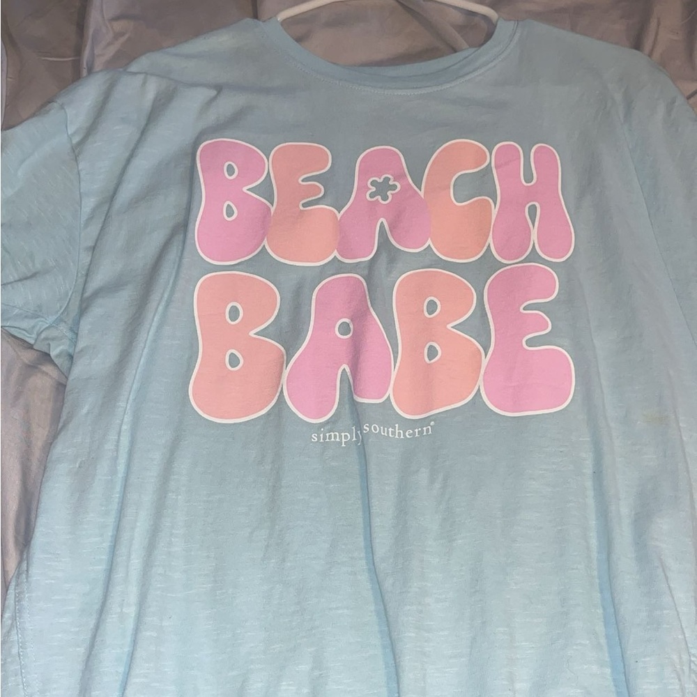 Simply Southern Light Blue Beach Babe Tee